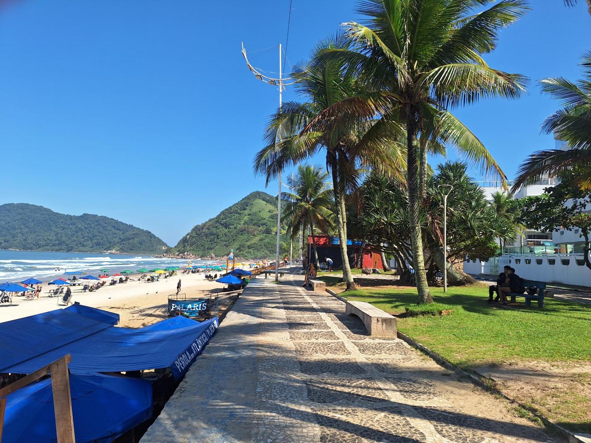 Duplex Pe Na Areia, Praia Do Tombo - Guaruja/Sp. Bagian luar foto